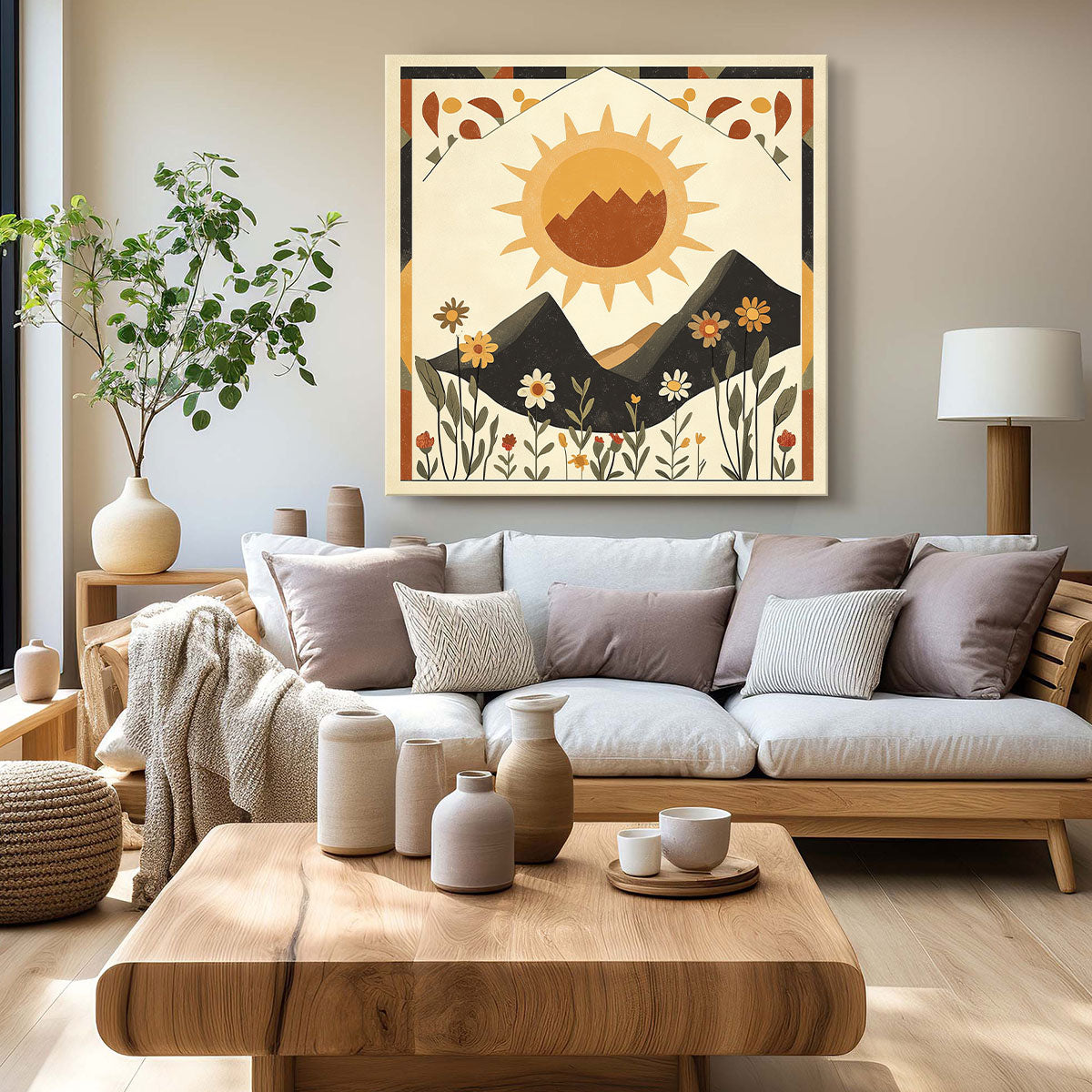 Mountainous Landscape Boho Wall Decor
