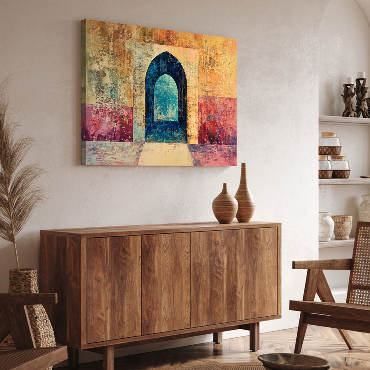 Archway Layers Boho Canvas Wall Art
