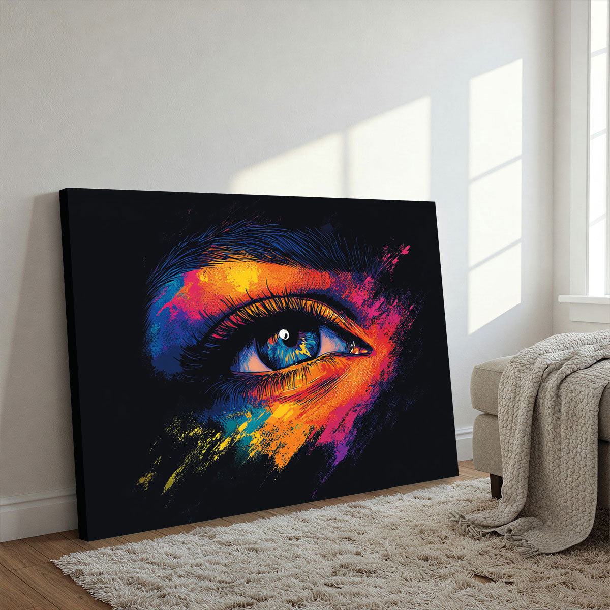 Pop Art Inner Gaze Eye Canvas Wall Art