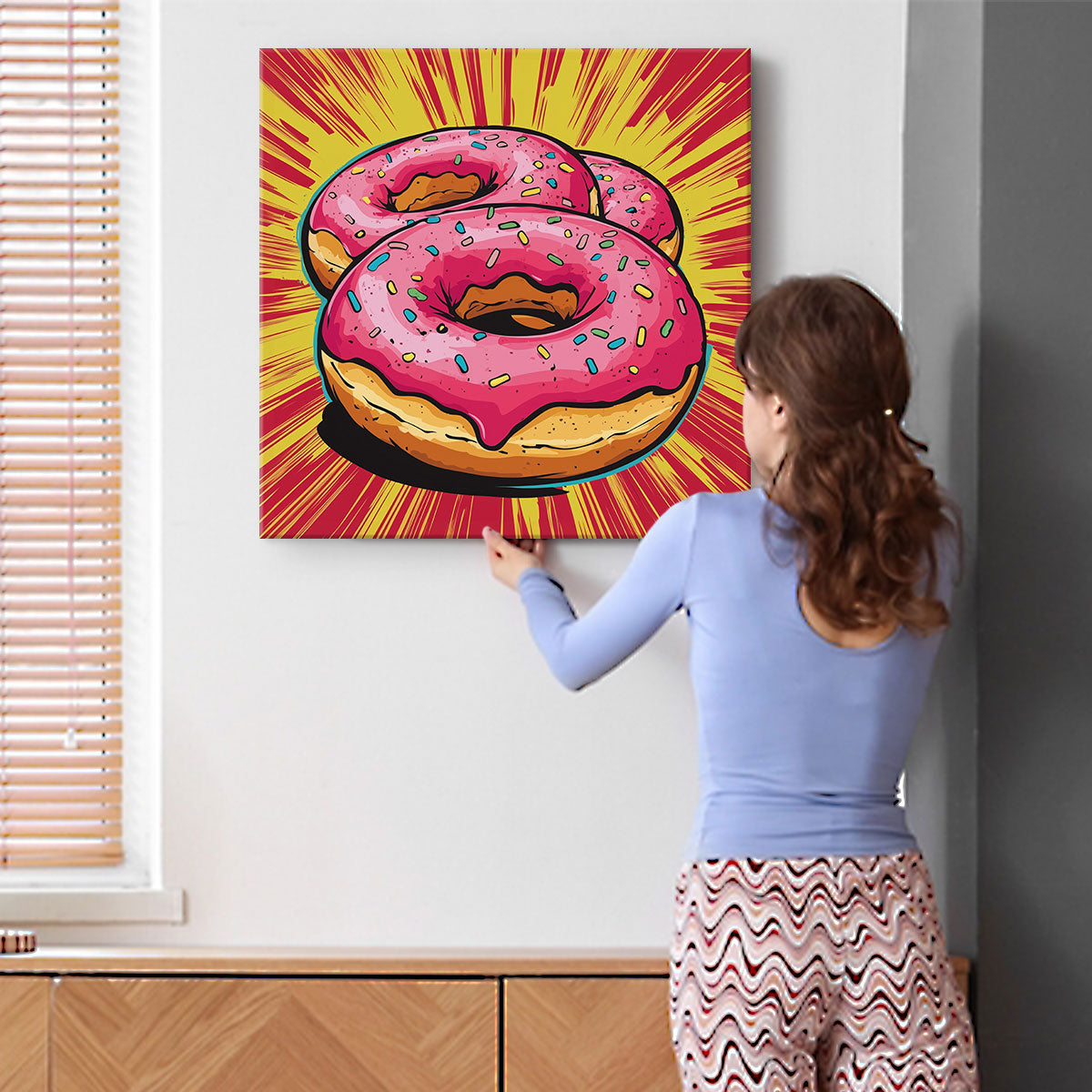 Glazed Donuts With Sprinkles Vintage Artwork