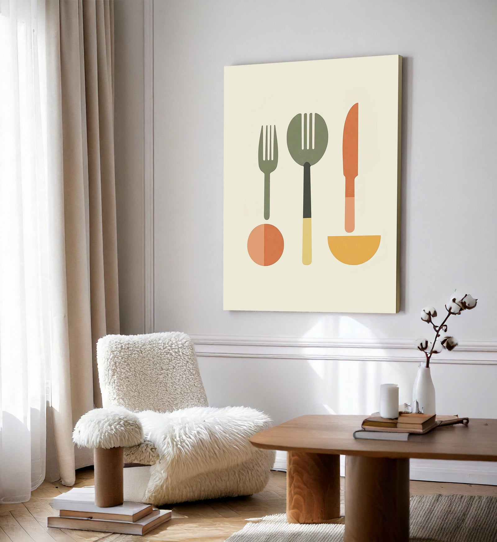 Minimalist Kitchen Essentials Canvas Wall Art