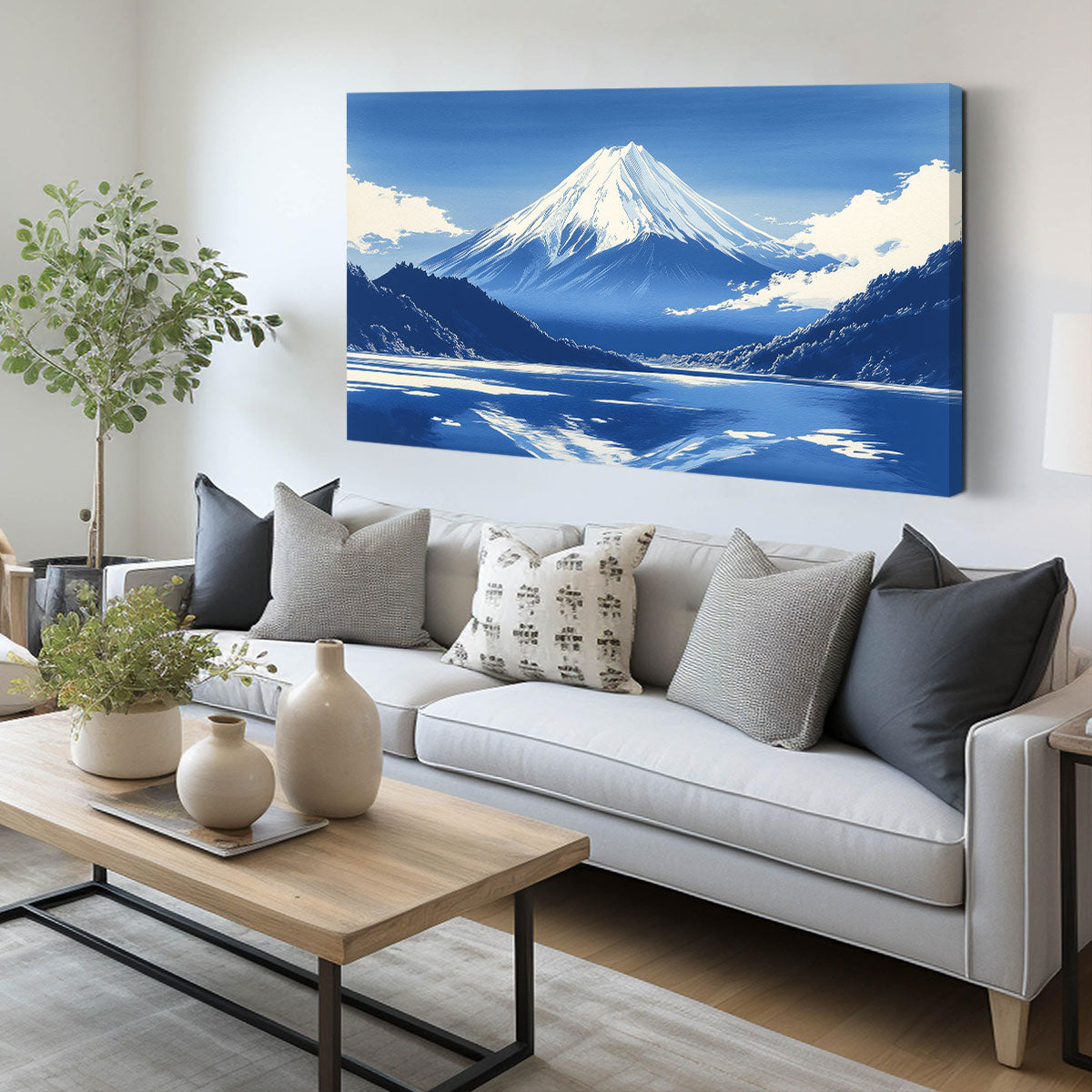 Azure Harmony Snow Mountain Wall Art
