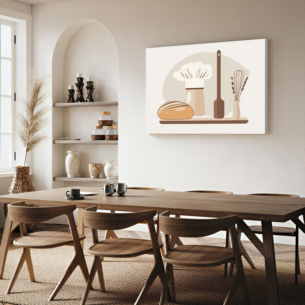 Minimalist Kitchen Utensils Canvas Wall Art