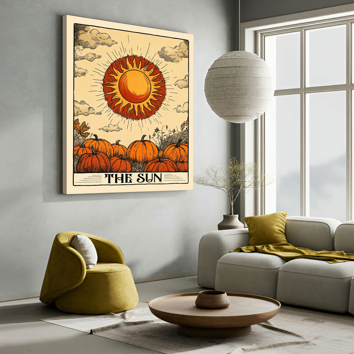 The Sun Tarot Card Boho Wall Decor