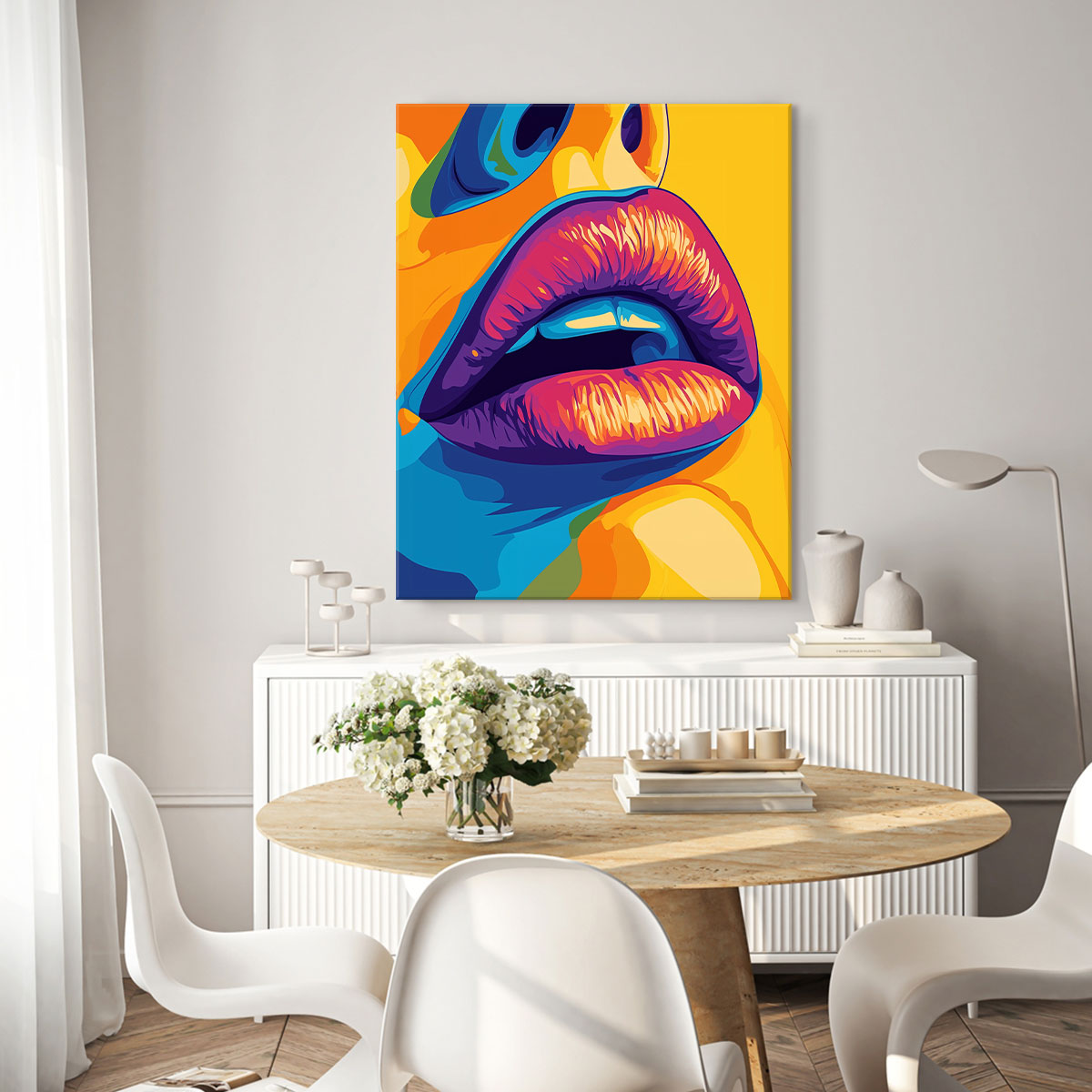 Pop Art Glamorous Lips Wall Art Print