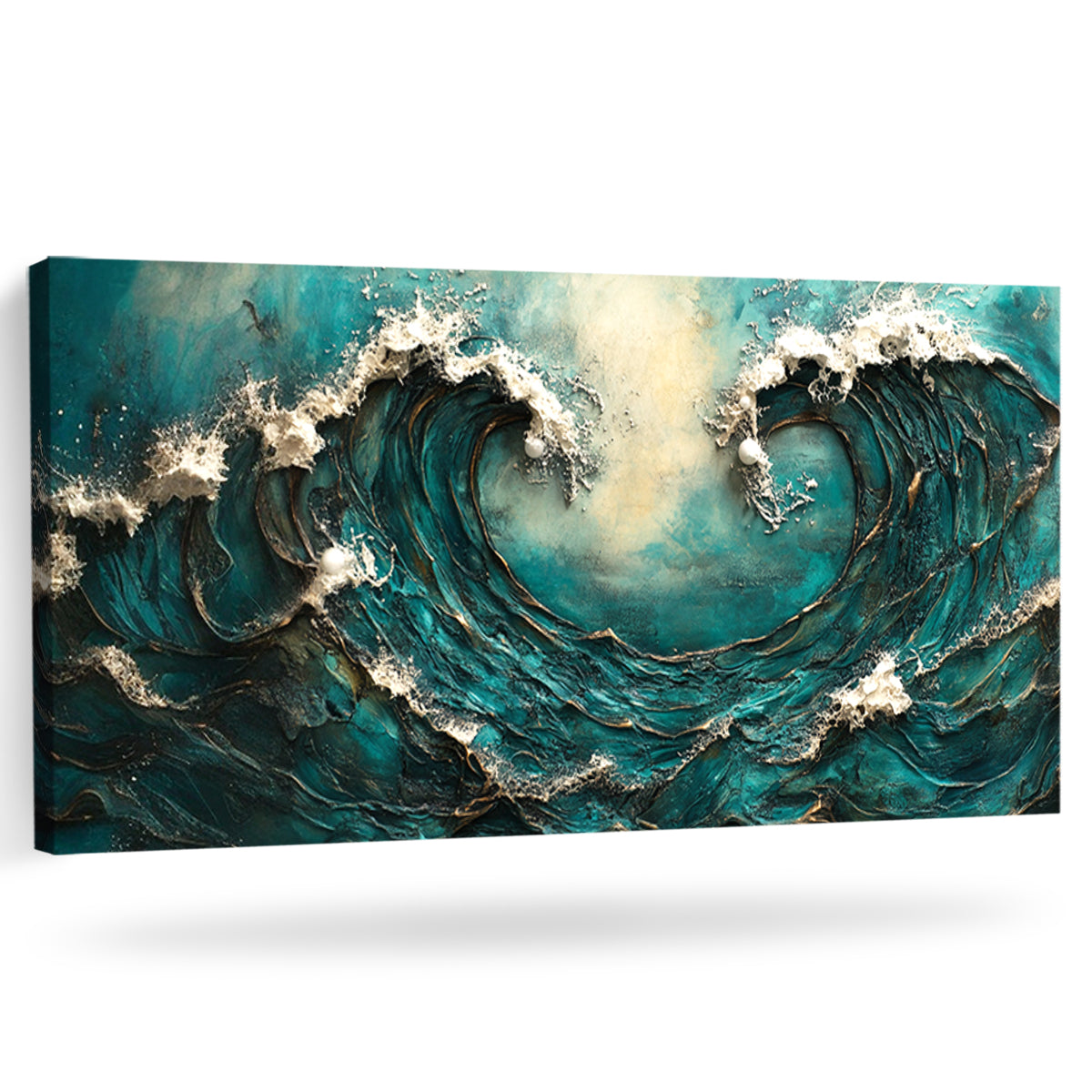 Tidal Embrace Landscape Abstract Canvas Wall Art