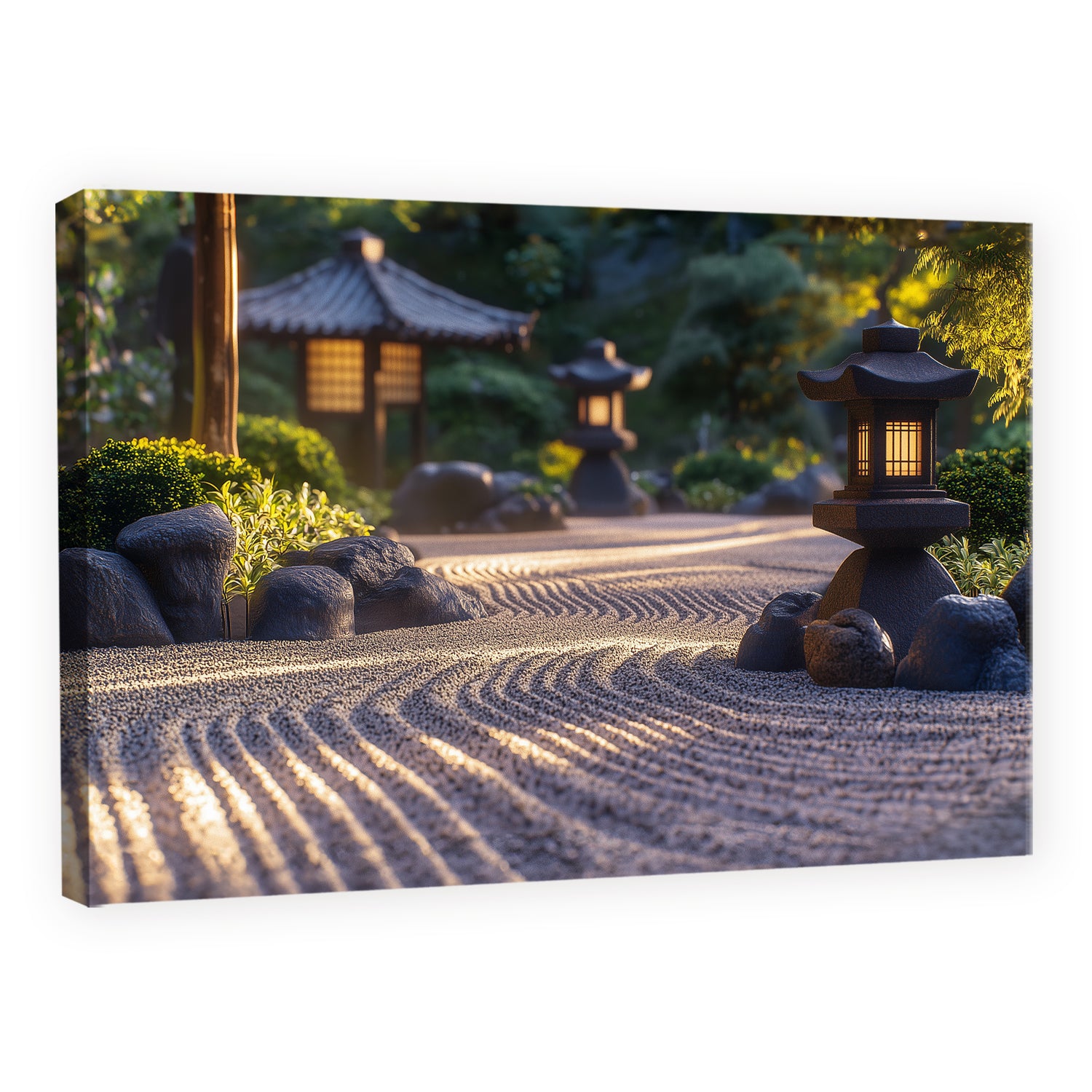 Japanese Zen Garden Minimalist Canvas Wall Art Decor