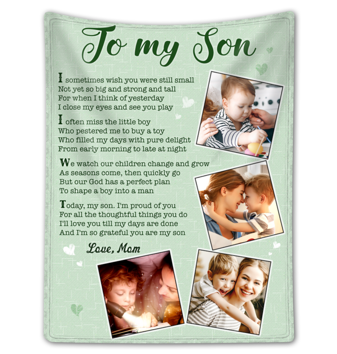 Mothers Day Gift For First Time Mom Fleece Blanket Gift For Son From Mom 