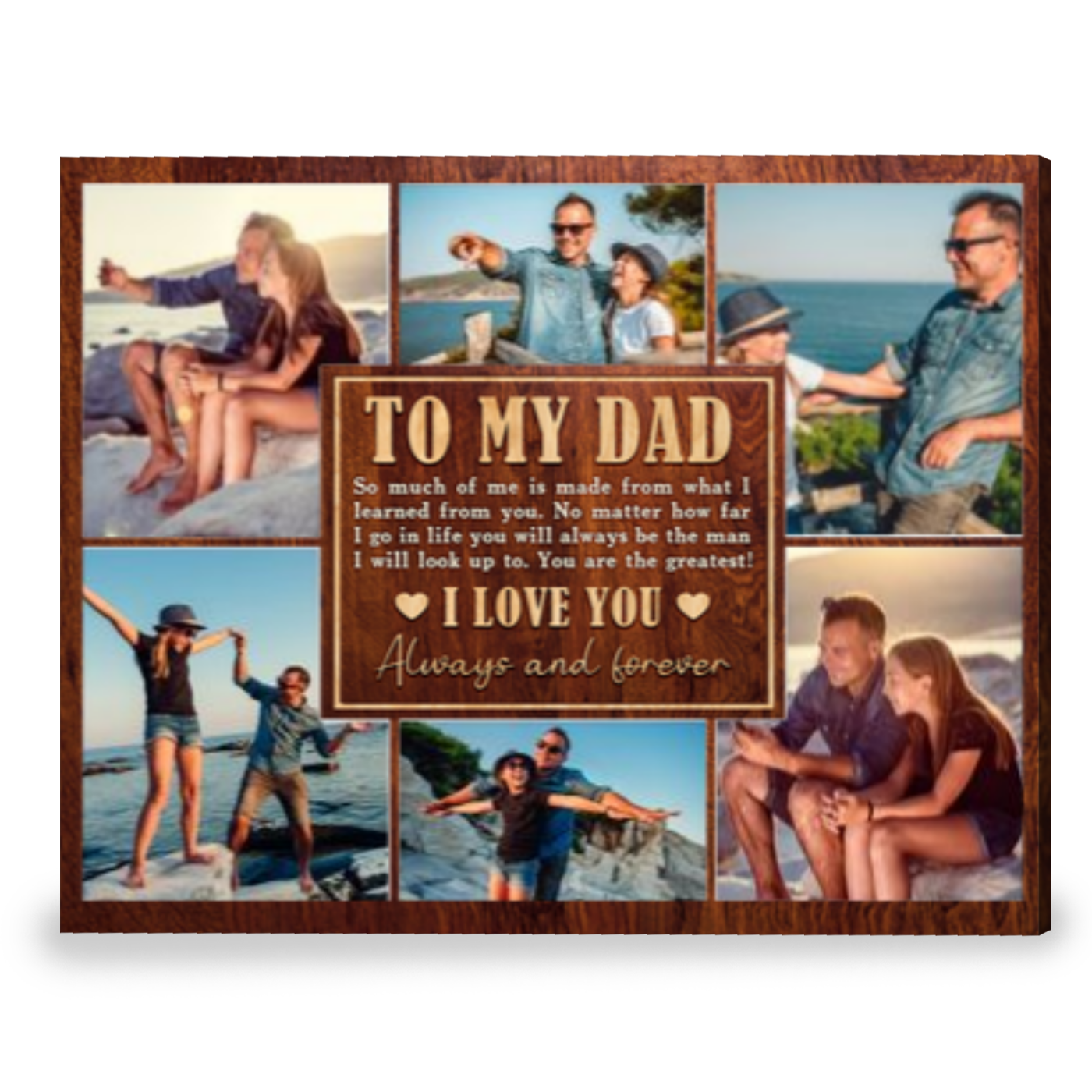 Unique Dad Gift Personalized Photo Gift For Dad With Meaningful Message