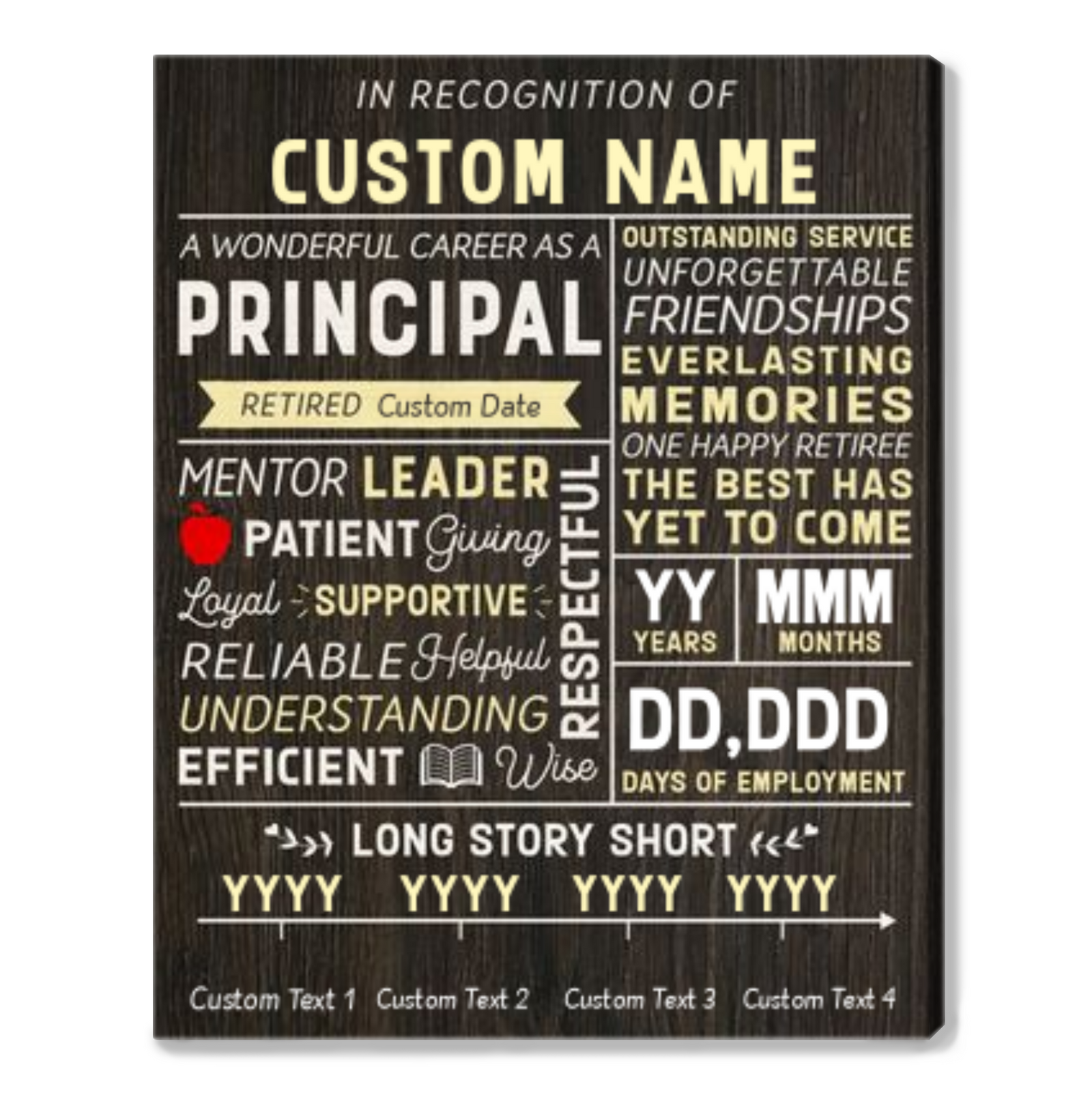 Personalized Retirement Gift for Principal Retirement Gifts Principal 
