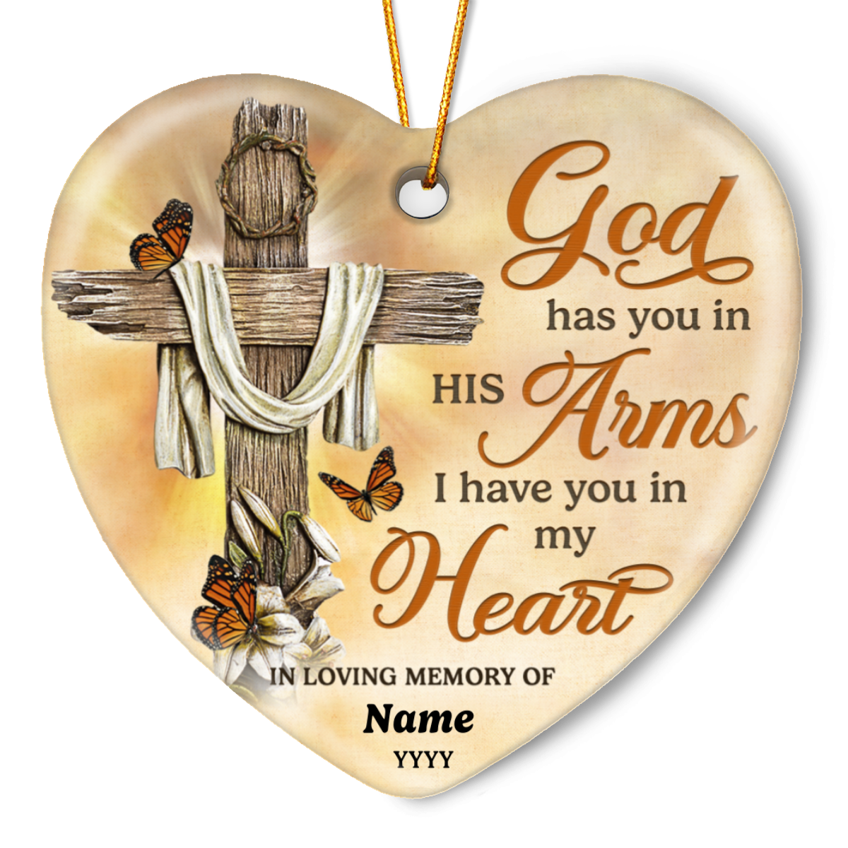 Customized Photo Remembrance Ornament Christmas Memorial Gift
