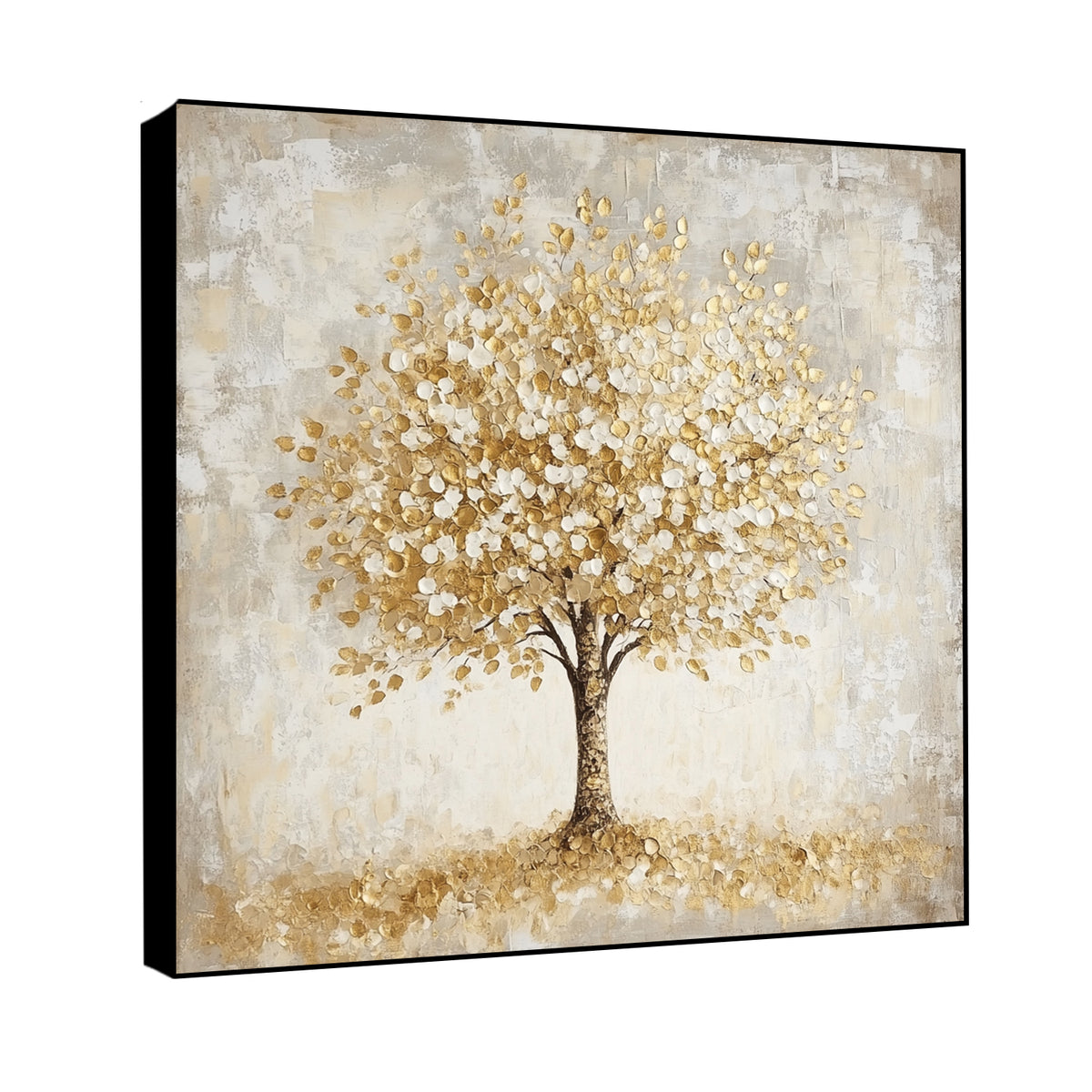 Gilded Elegant Golden Tree Artwork Canvas Print