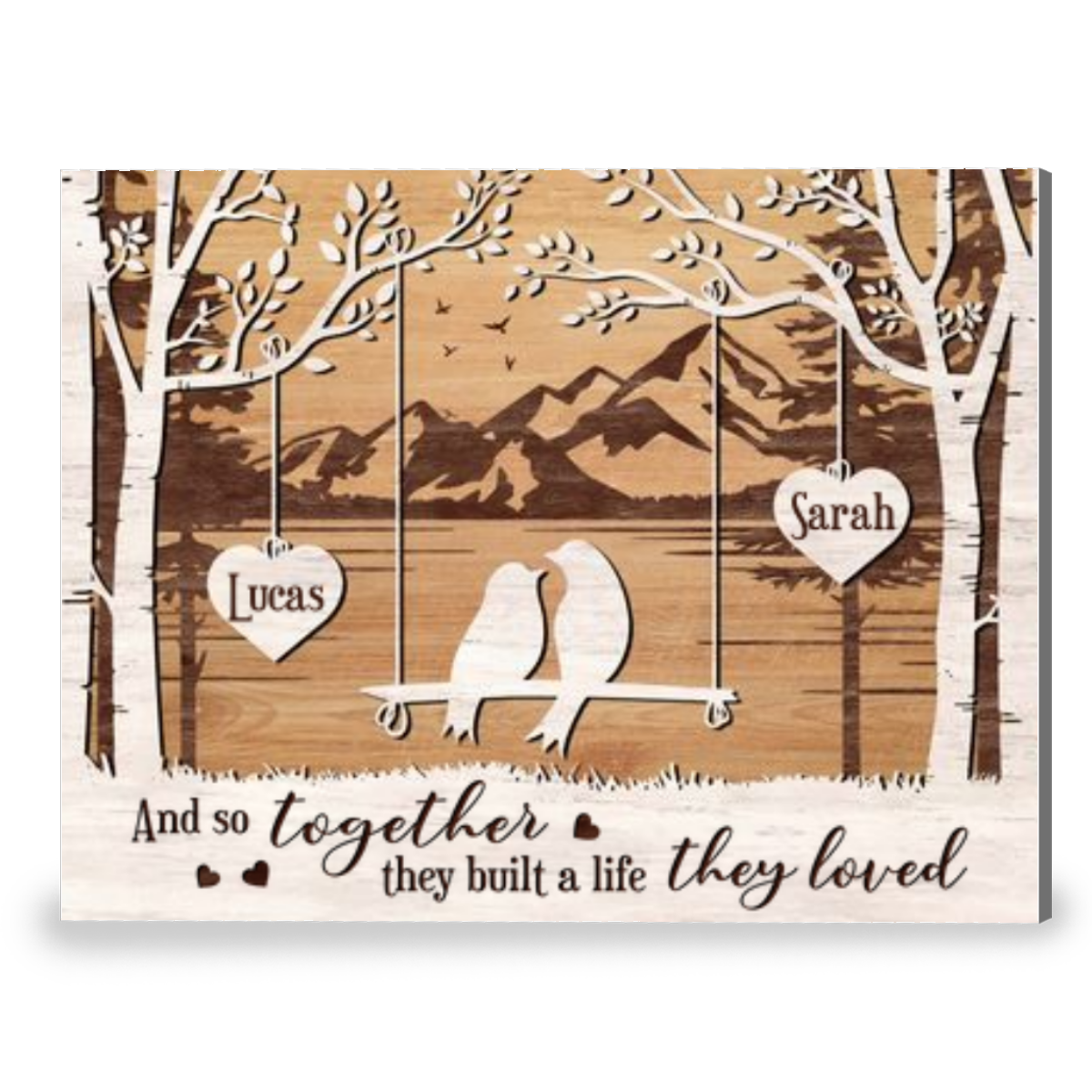 Heartfelt Home Decor For Celebrating Love Gift For Couple Custom Canvas Print
