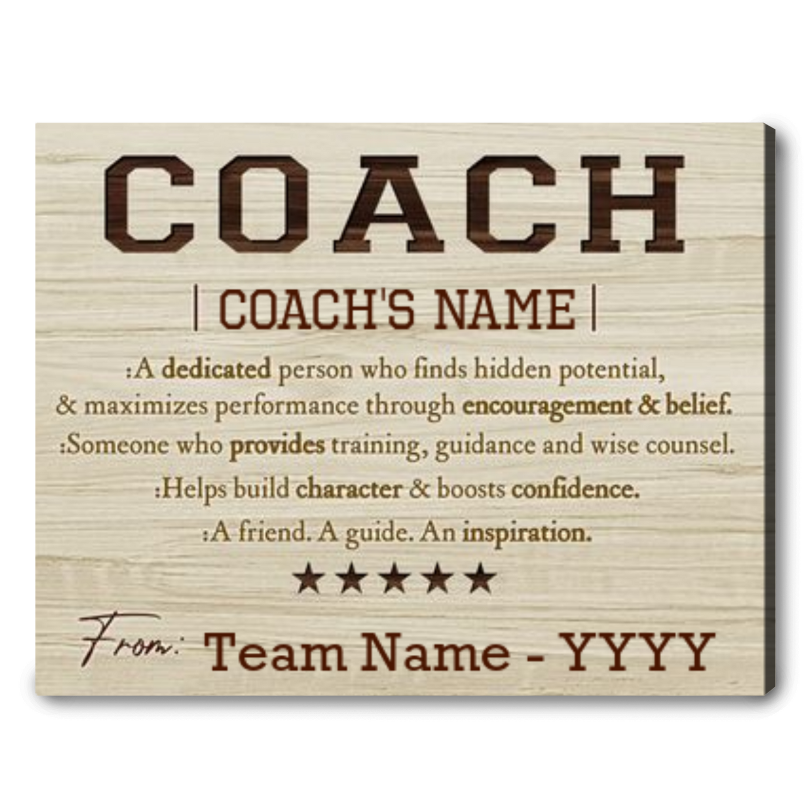 Custom Thank You Appreciation Gift For Coach Sport Coach Canvas Print