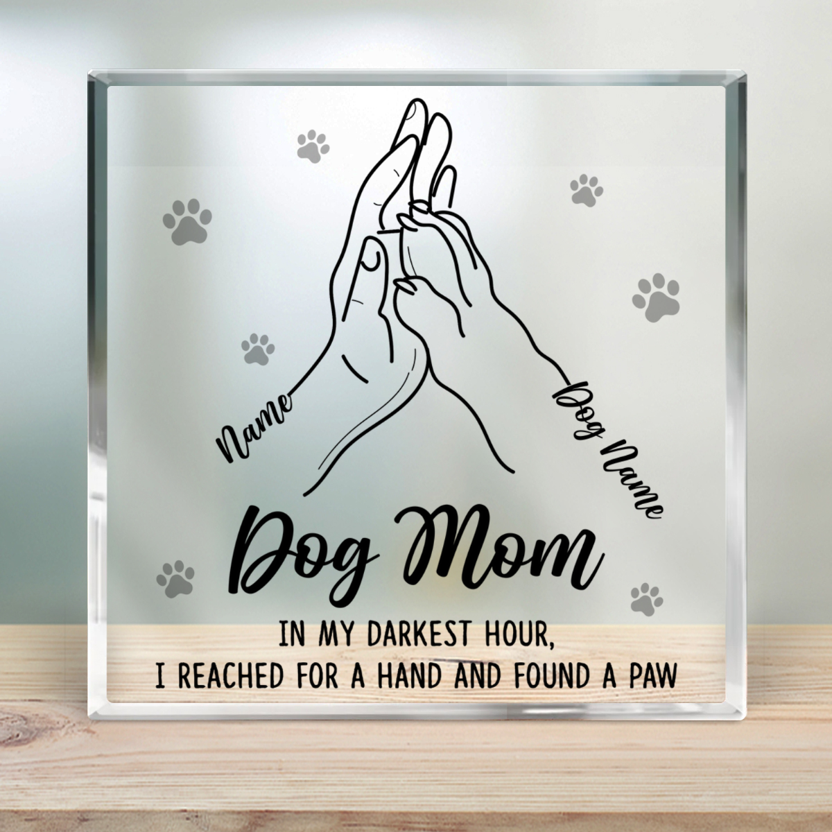 Custom Dog Mom Acrylic Plaque Mothers Day Gift For Pet Lovers 