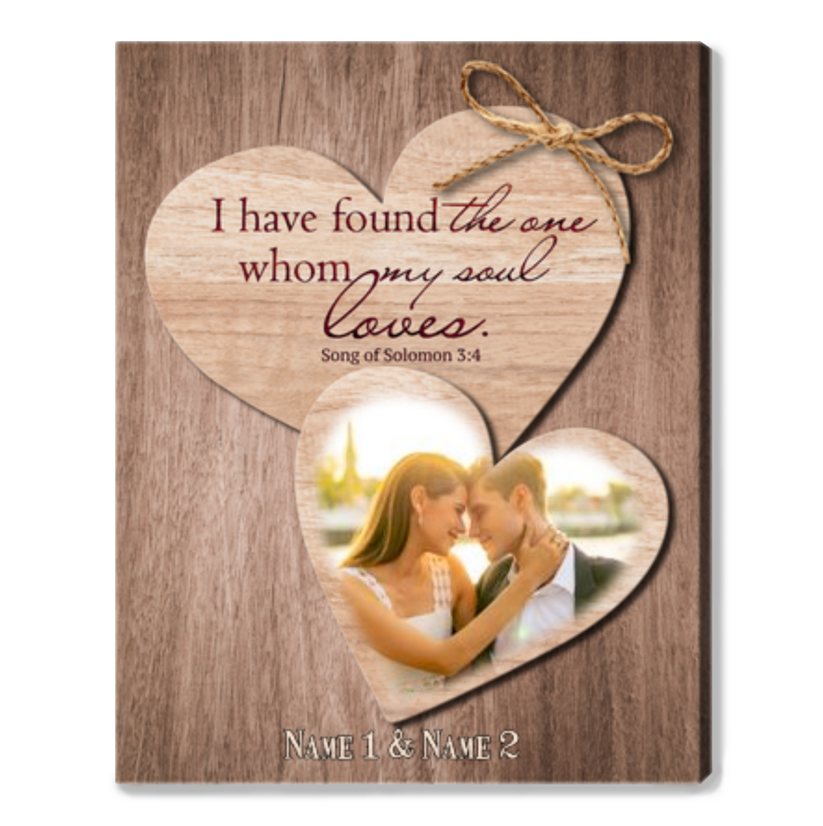 Custom Couple Canvas Print Anniversary Gift For Her And Him 