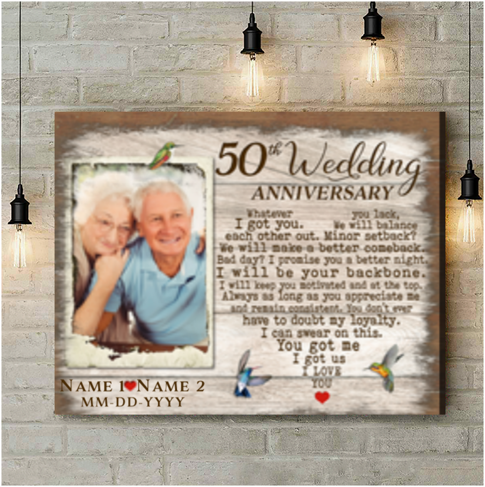 Custom Canvas Prints Personalized Photo Gifts 50th Wedding Anniversary Gifts For Couple Whatever I Got You Wall Art Ohcanvas
