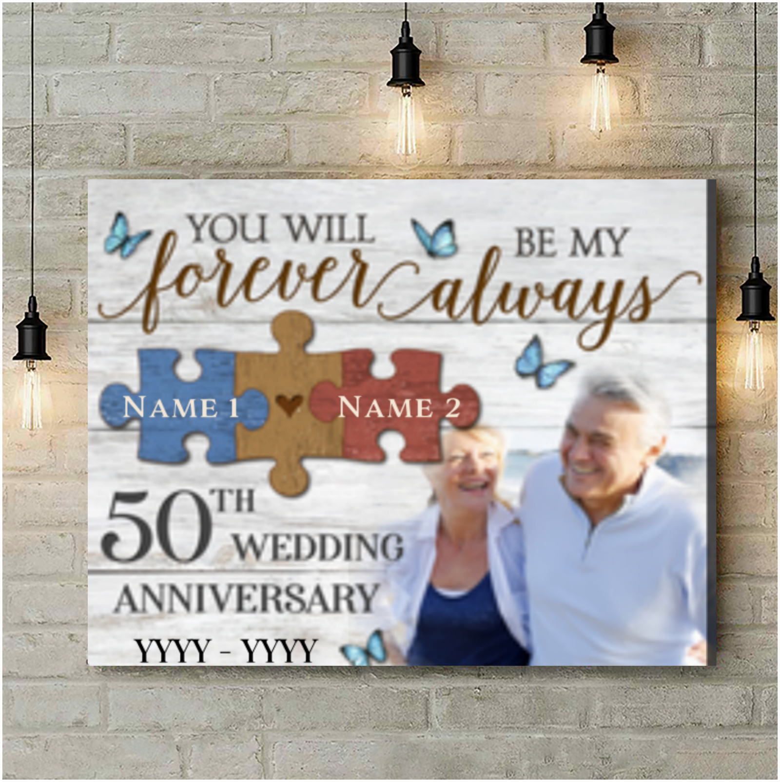 Custom Canvas Prints Personalized Photo Gifts 50th Wedding Anniversary Gifts For Couple Be My Always Wall Art Ohcanvas