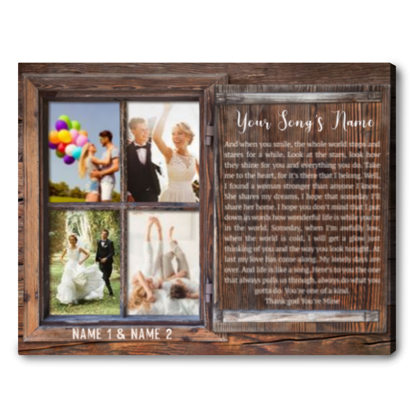 Custom Song Lyrics Gift Personalized Couple Print Love Couple Wall Art 