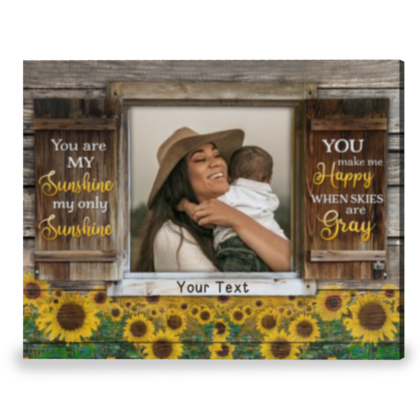 You Are My Sunshine Gift Custom Gift For Mom Nursery Wall Art Canvas Print