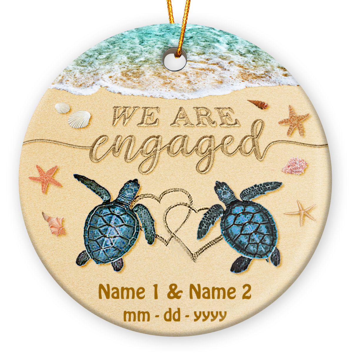 Personalized Engagement Ornaments Unique Gift For Married Couples