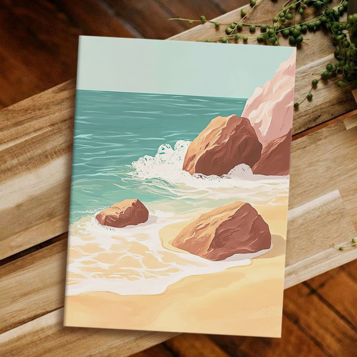Coastal Breeze Abstract Landscape Canvas Print for Living Room