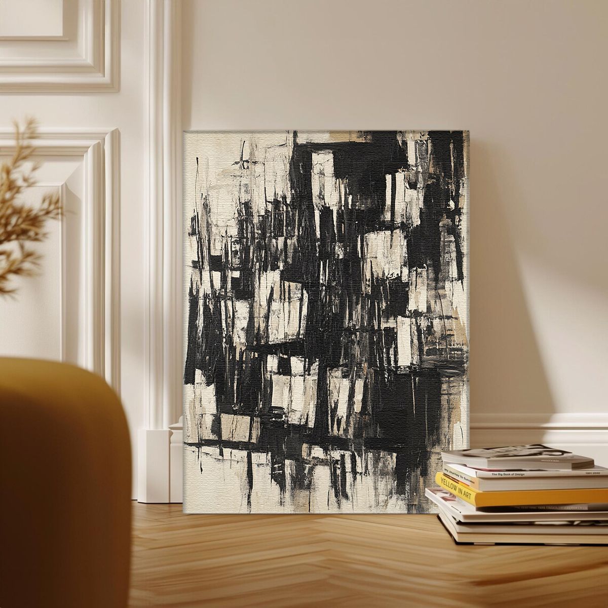Urban Noir Abstract Canvas Print for Living Room
