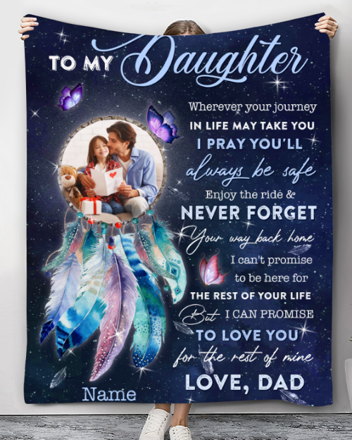 Father To Daughter Love Personalized Daughter Gifts From Dad Blanket