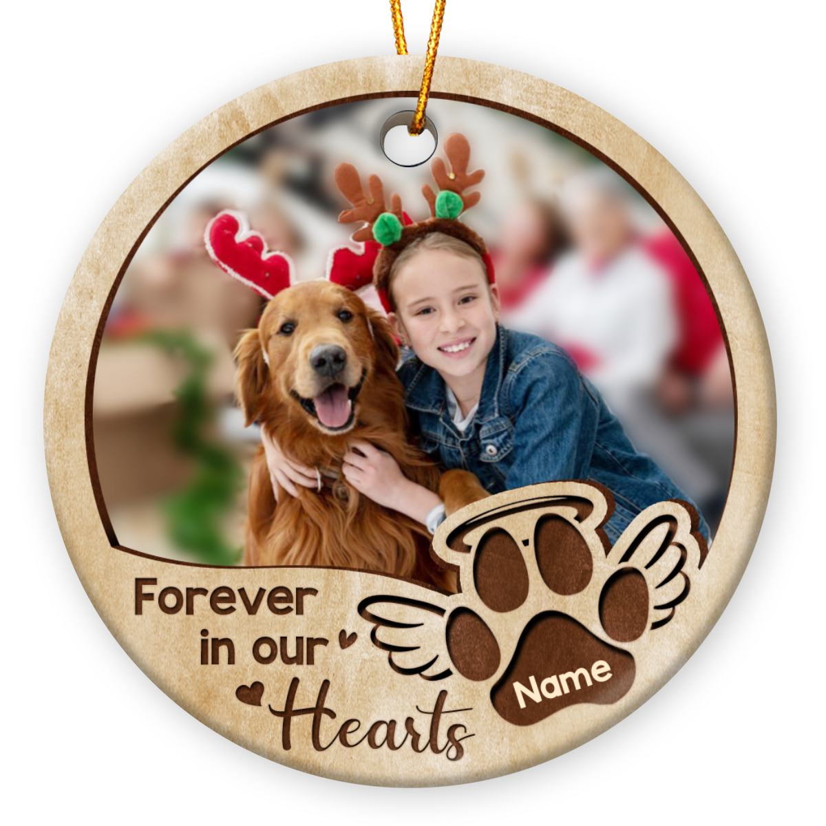 Custom Loss Of Pet Ceramic Ornament Memorial Gift For Dog Lovers