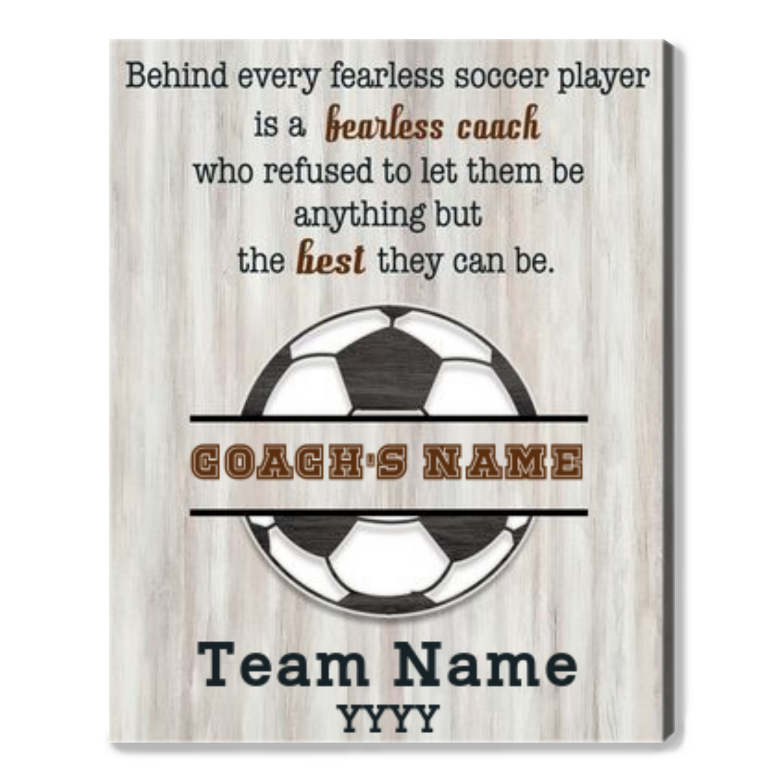  Custom Soccer Coach Appreciation Canvas Print Soccer Coach Thank You Gift 