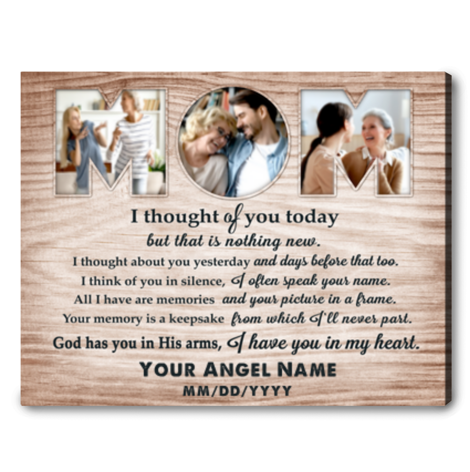 Best Sympathy Gifts For Loss Of Mother Remembrance Gifts Canvas Wall Art