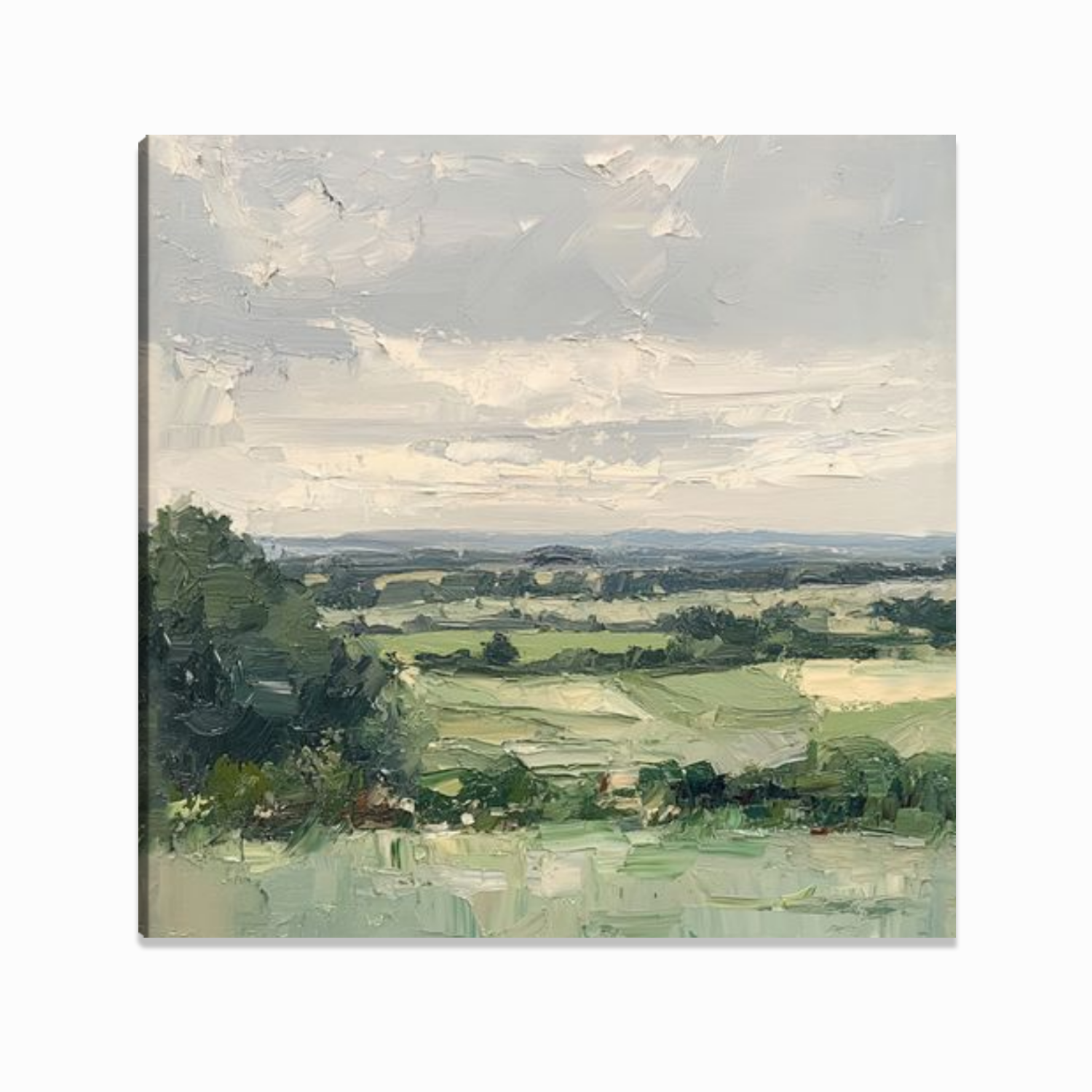 Landscape Abstract Tranquil Fields Canvas Oil Painting Artwork Abstract Canvas Art Wall Decor