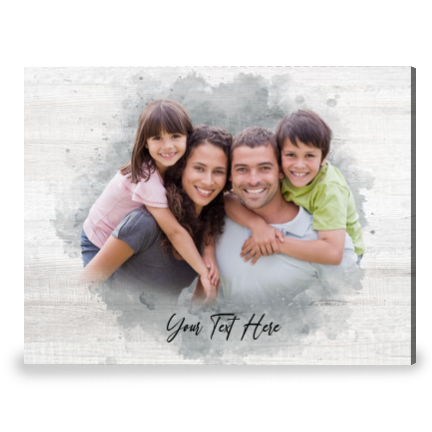 Cusromized Family Picture On Canvas Print Unique Gift For A Family