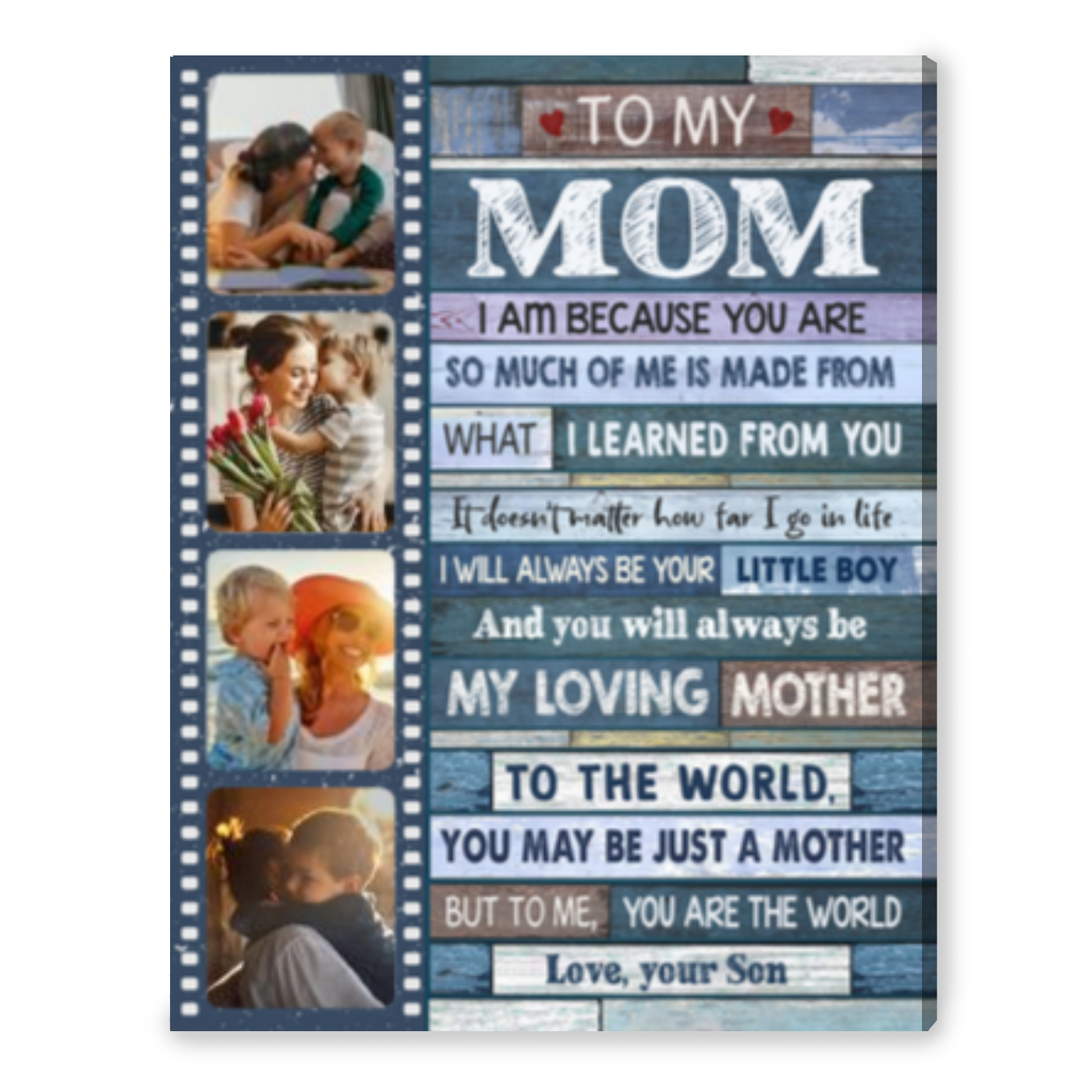 Thoughtful Son Gift To Mother Personalized Mother's Day Gift Canvas