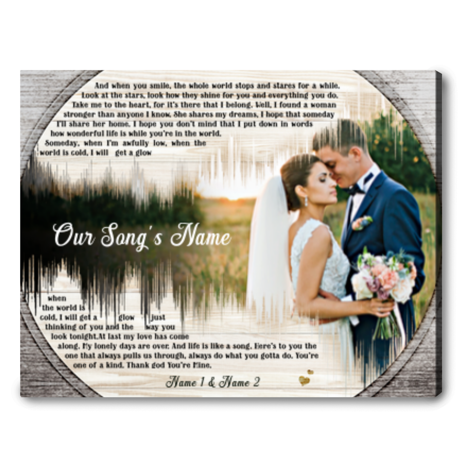 Custom Song Lyrics Gift Song Lyrics Wall Decor Personalized Anniversary Gifts For Couples