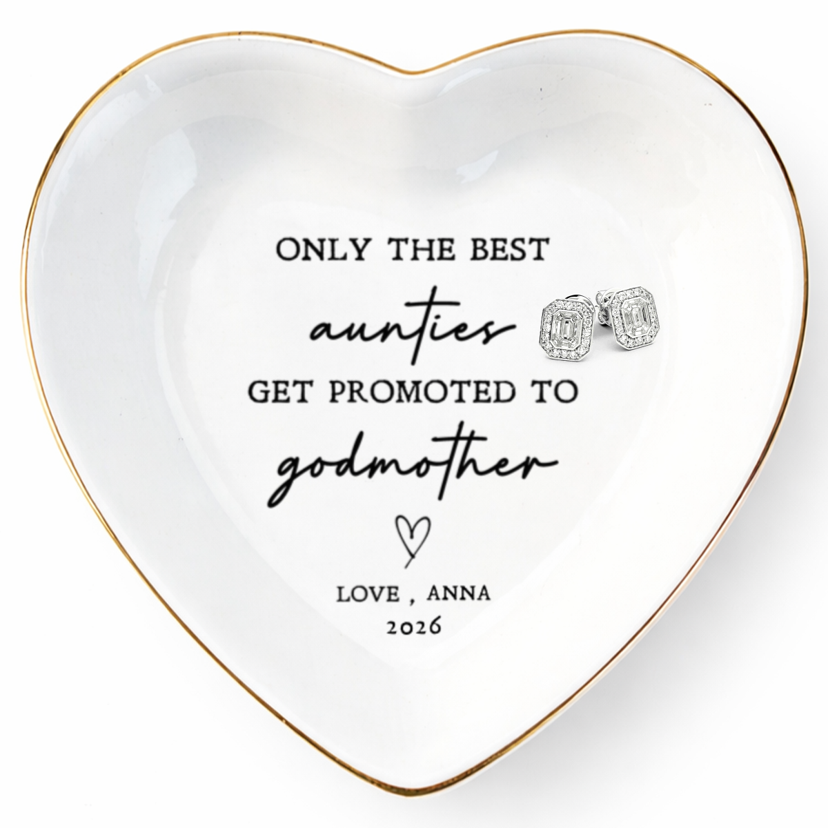 Godmother Proposal Personalized Jewelry Dish Gift Will You Be My Godmother