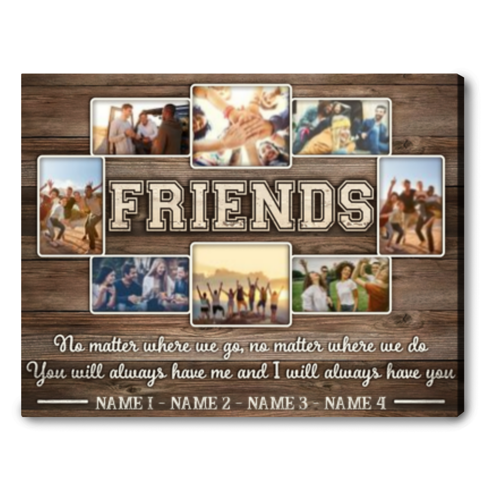Customized Sentimental Gift Idea For Friends Canvas Print For Best Friends