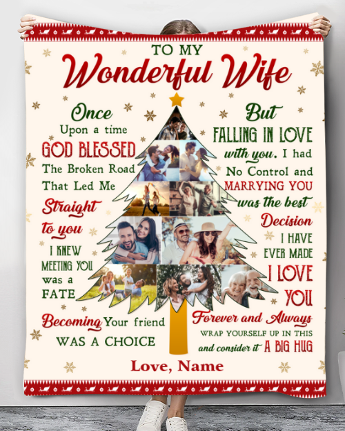 Personalized Christmas Gift For Wife Blanket Gift For Wife From Husband