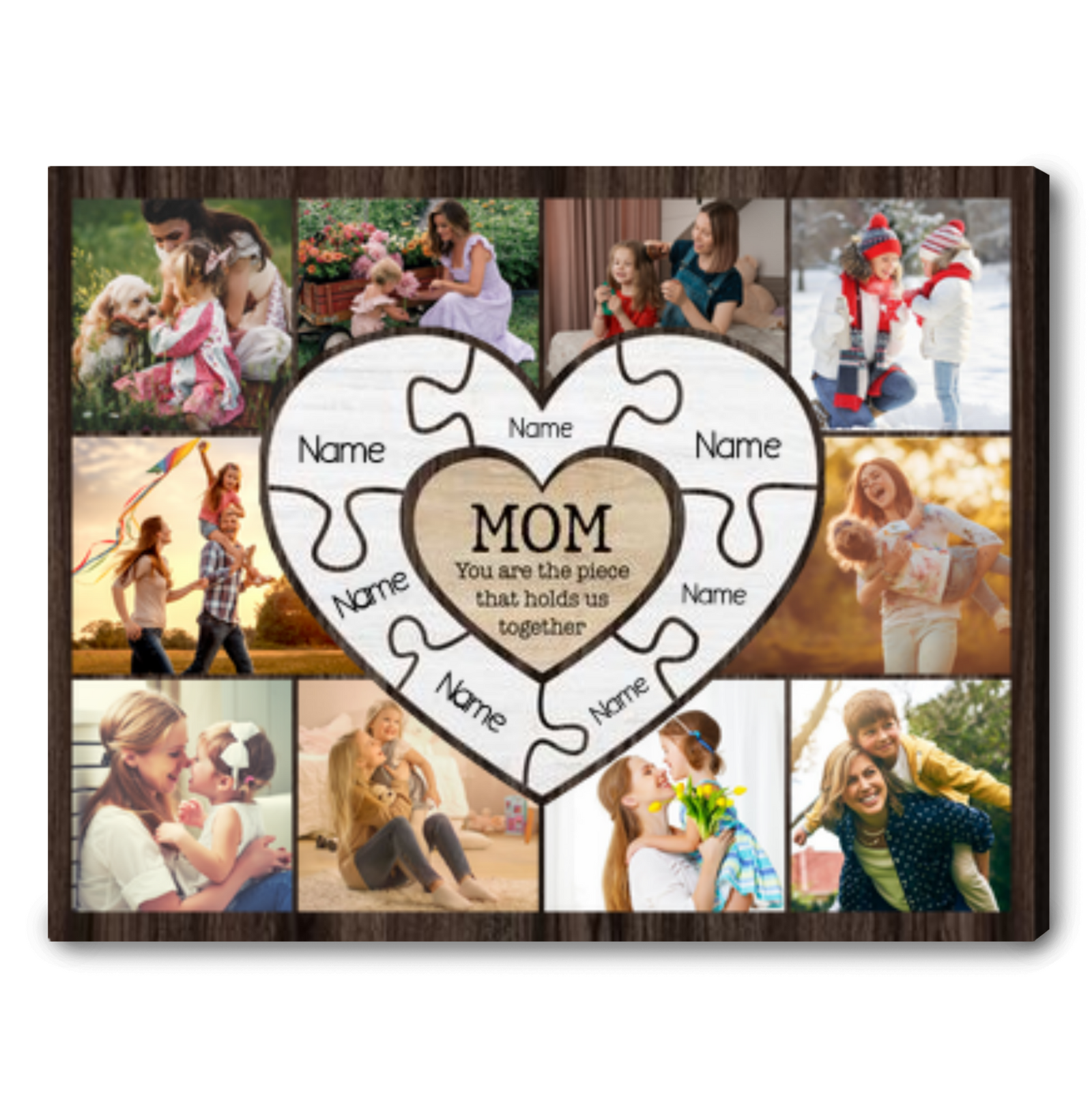 Thoughful Mother's Day Gift Idea Custom Mom Holds Us Together Canvas