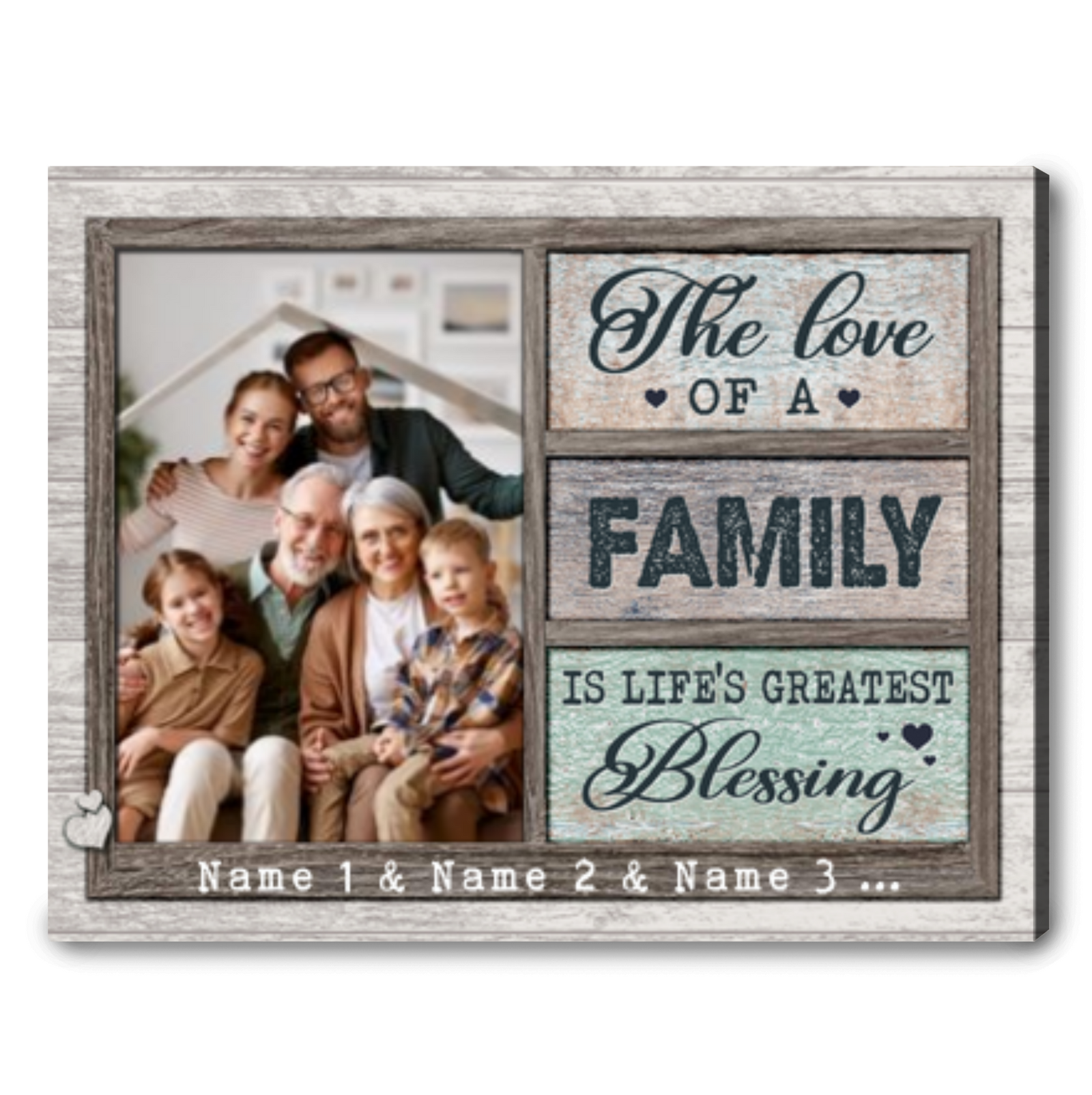 Personalized Family Wall Art Unique Family Gift Ideas The Love of a Family Canvas Print