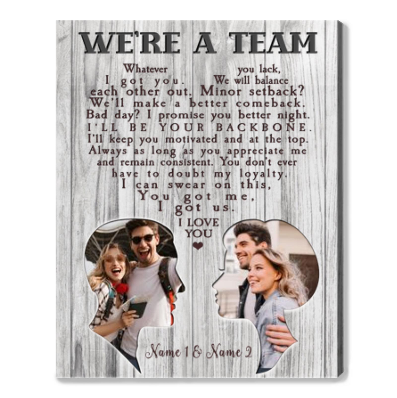 Unique Customized Gifts For Him Custom Couple Photo Gifts Personalized Canvas Wall Art