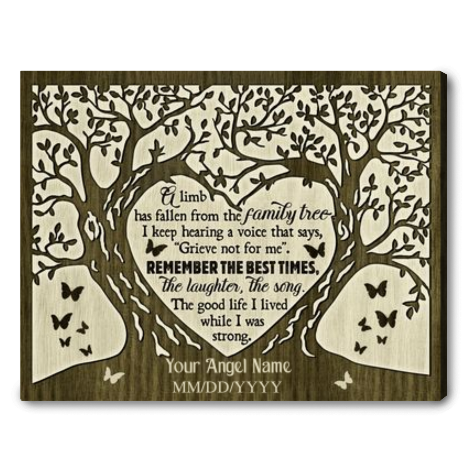 Memorial Tree For Loved One Memorial Gift With Picture Personalized Bereavement Gift 
