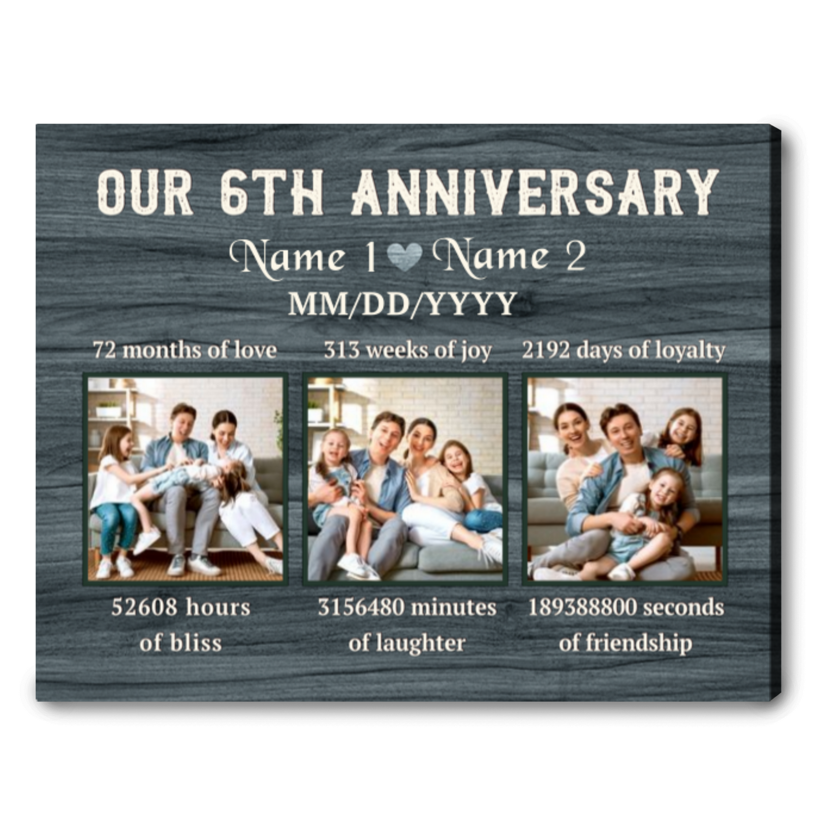 6th Wedding Anniversary Gifts For Husband For Wife Custom Anniversary Gifts Ohcanvas  