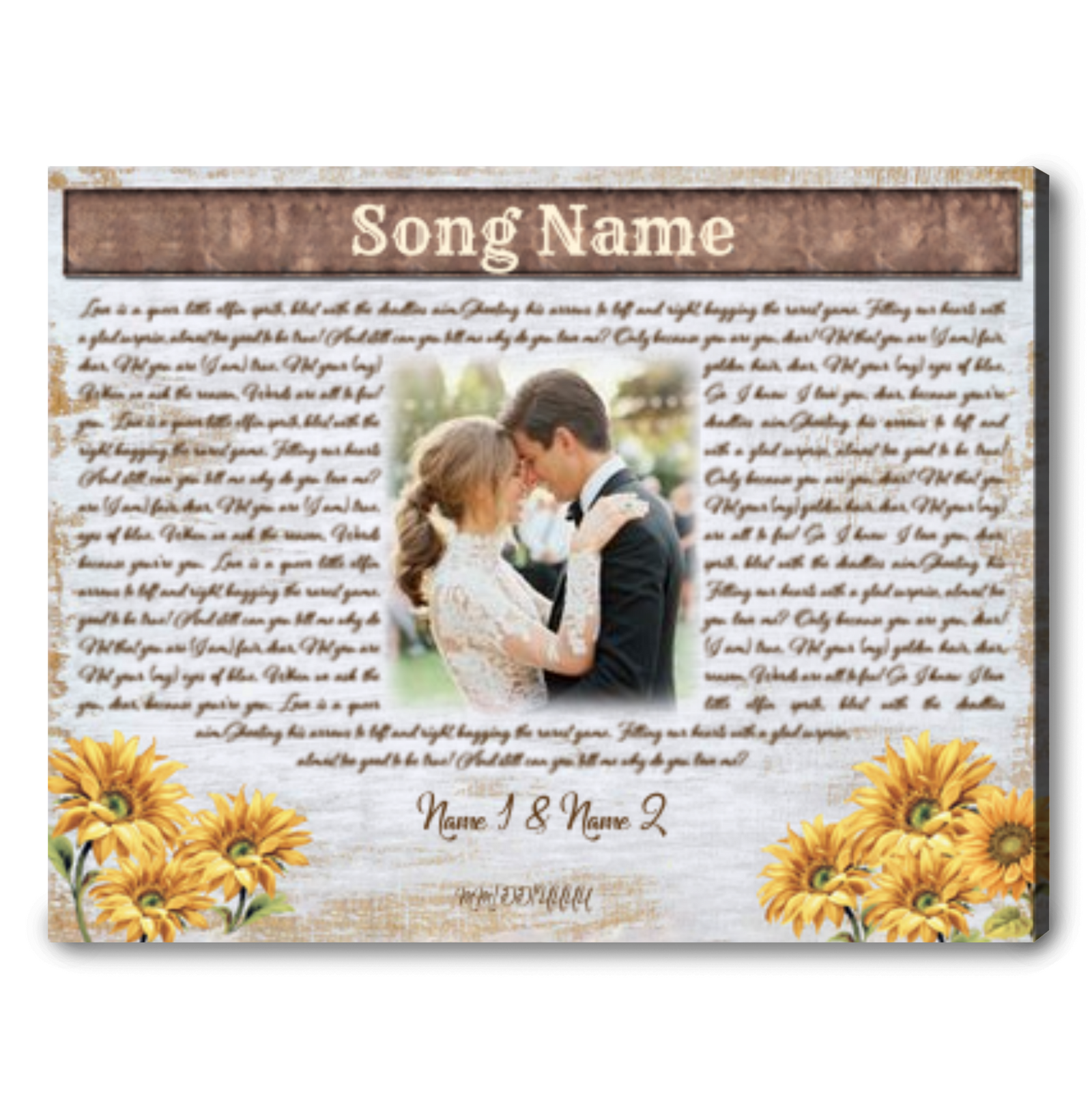 Customized Wedding Gift Personalized Anniversary Gift Canvas Print