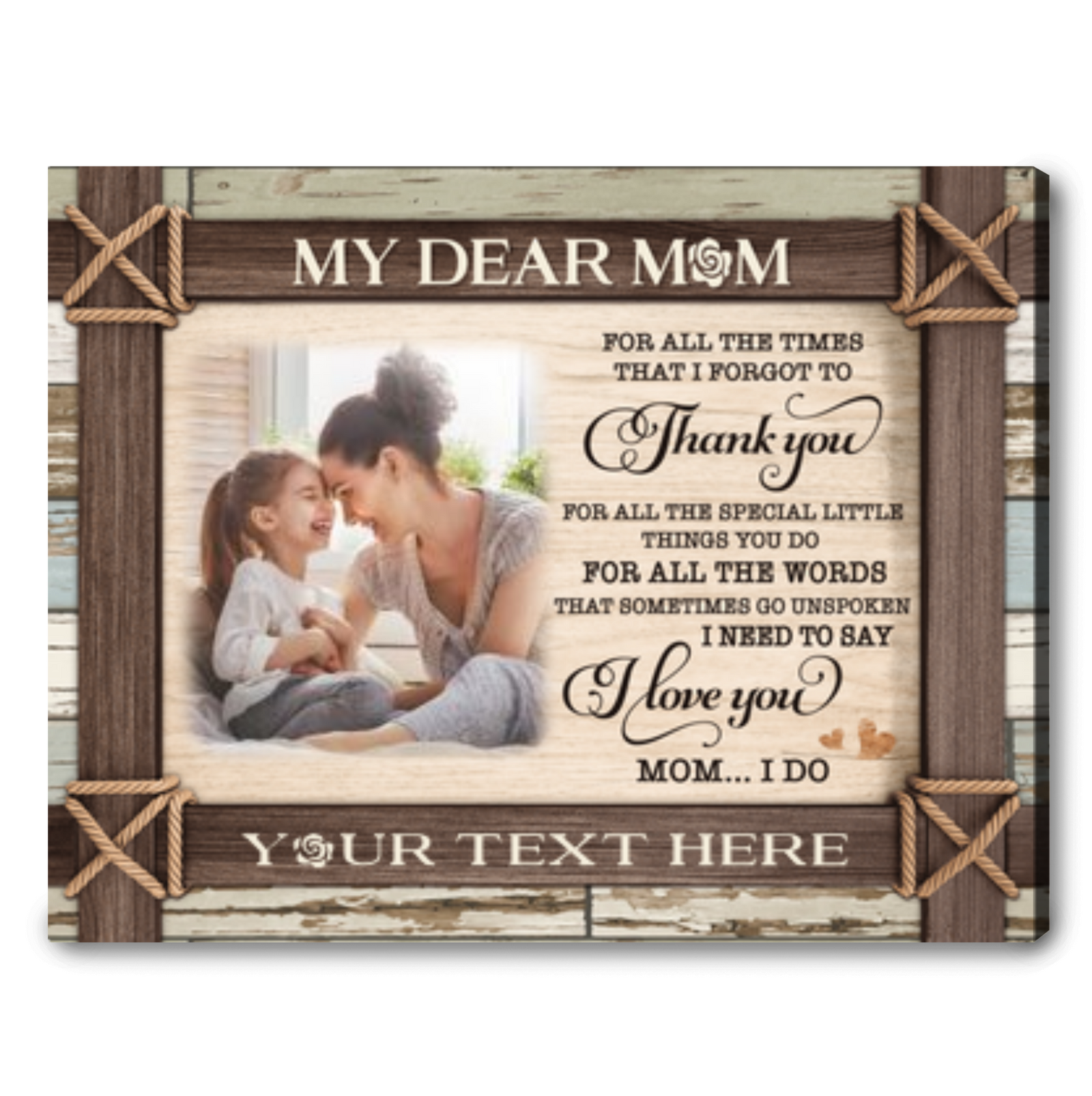 Thoughtful Birthday Gifts For Mom From Daughter Customized Photo Wall Art