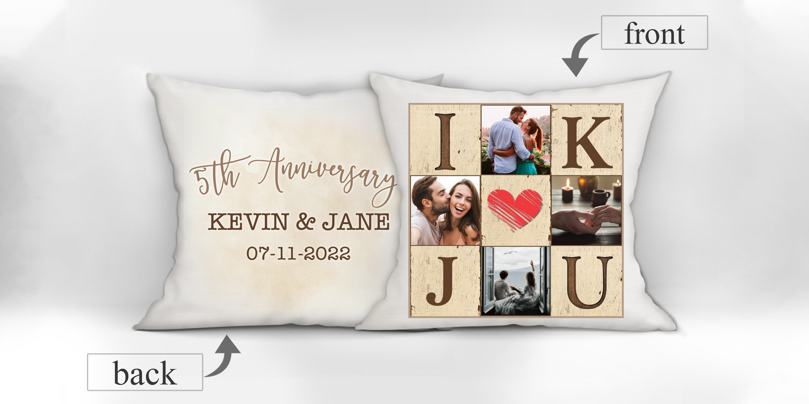 Custom Anniversary Gift Personalized Photos For Couple