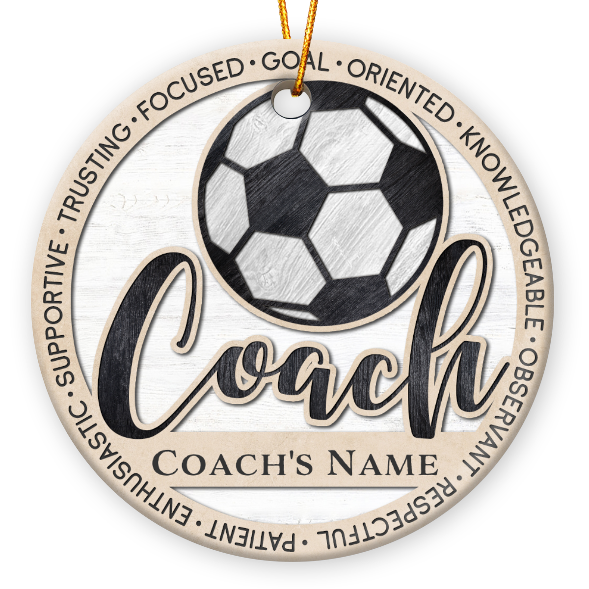 Custom Appreciation Soccer Coach Ornament Unique Coach Gift Keepsake