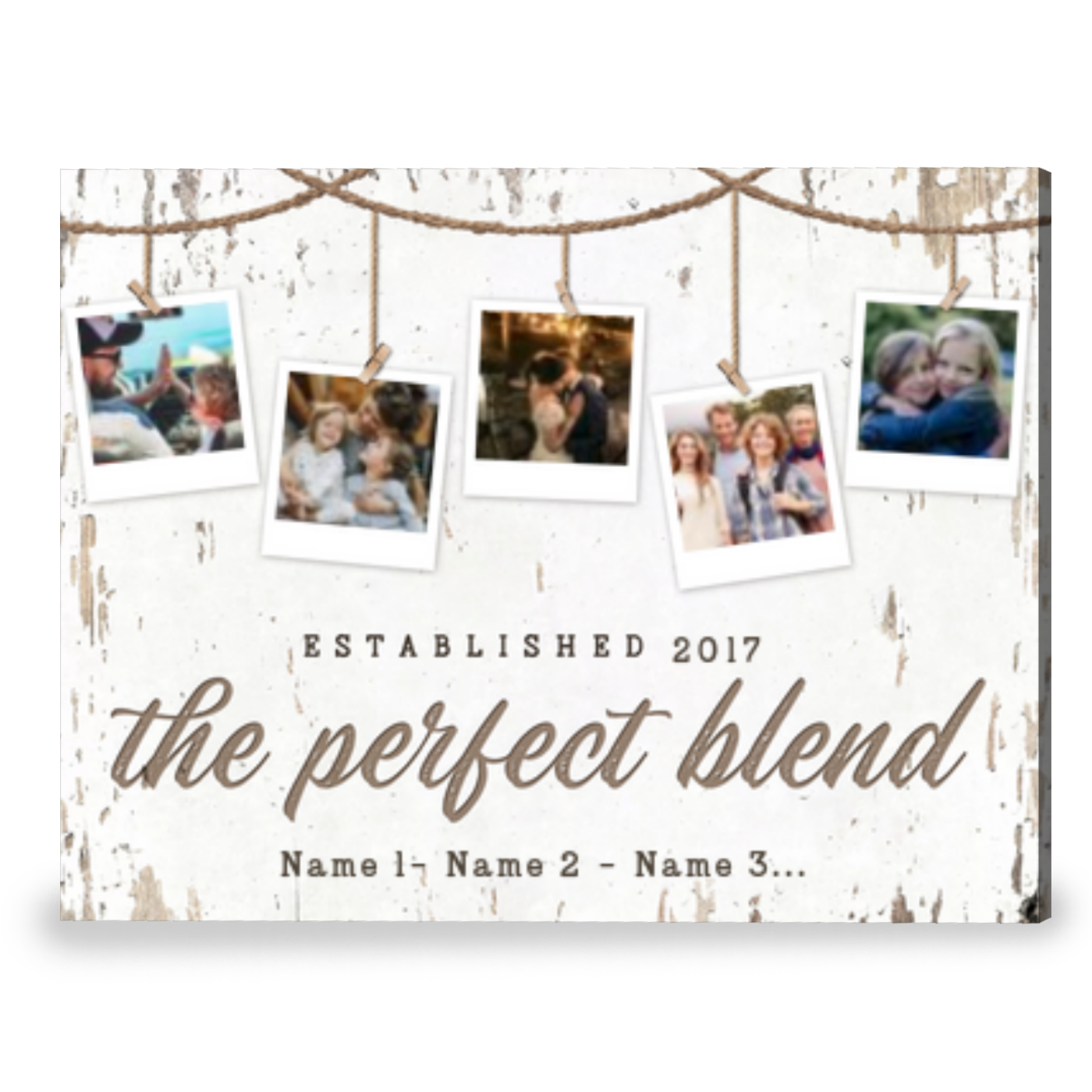 The Perfect Blend Family Sign Gift For Blended Family Canvas Print