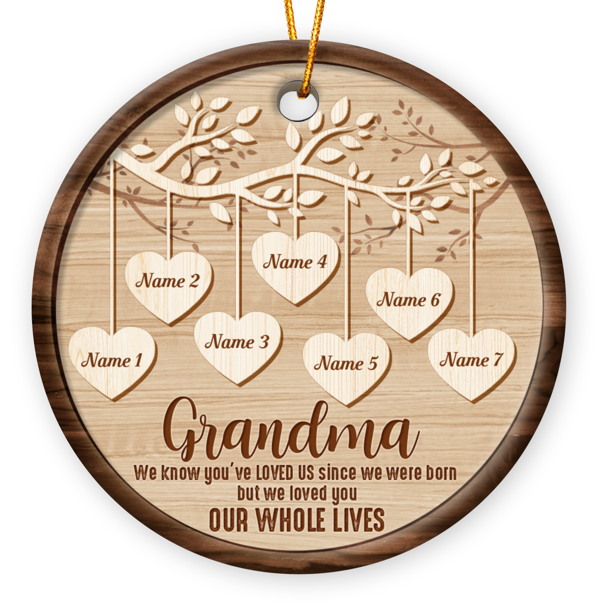 Christmas Gift For Grandma Custom Grandchildren Names Ornament