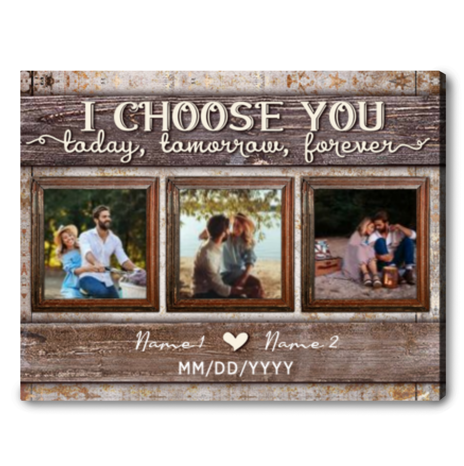 Custom Canvas Prints With Pictures Anniversary Gift For Married Couple